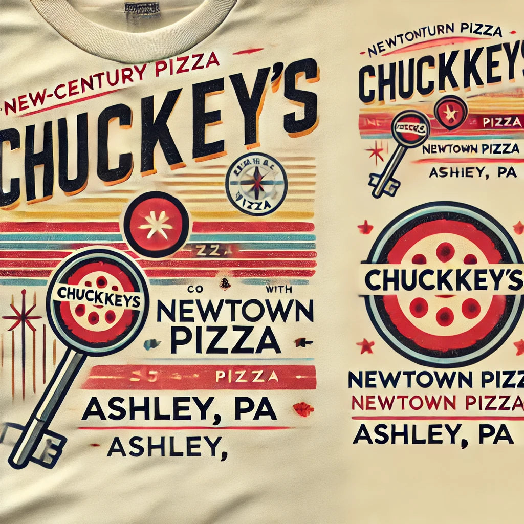 Newtown Pizza x ChuckKeys Retro Graphic Tee